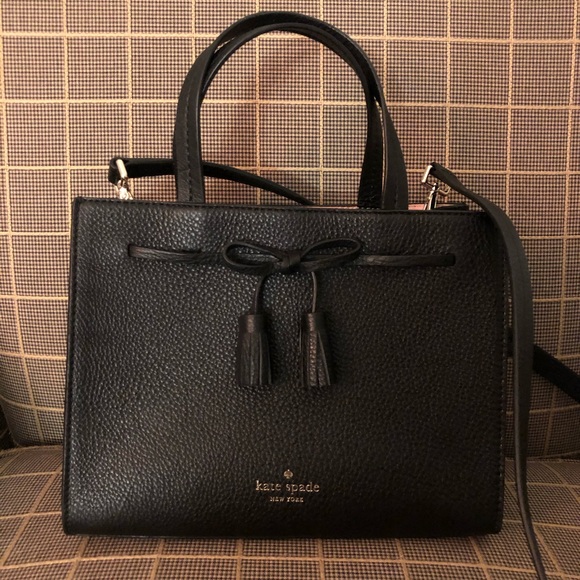 kate spade Handbags - 🌿4xHP🌿Kate Spade Hayes Black Leather Crossbody